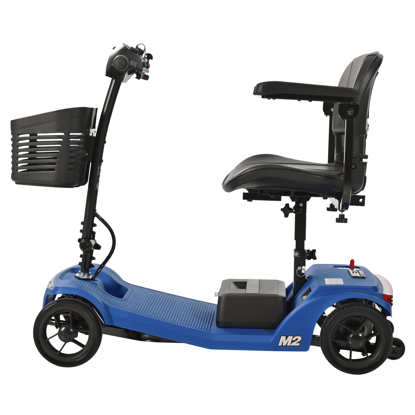 ENYOPRO 4 Wheel Electric Scooter for Adults, Foldable All-Terrain Mobility Scooter for Seniors with Bright Headlights, USB Port, Basket and Long-Range Battery