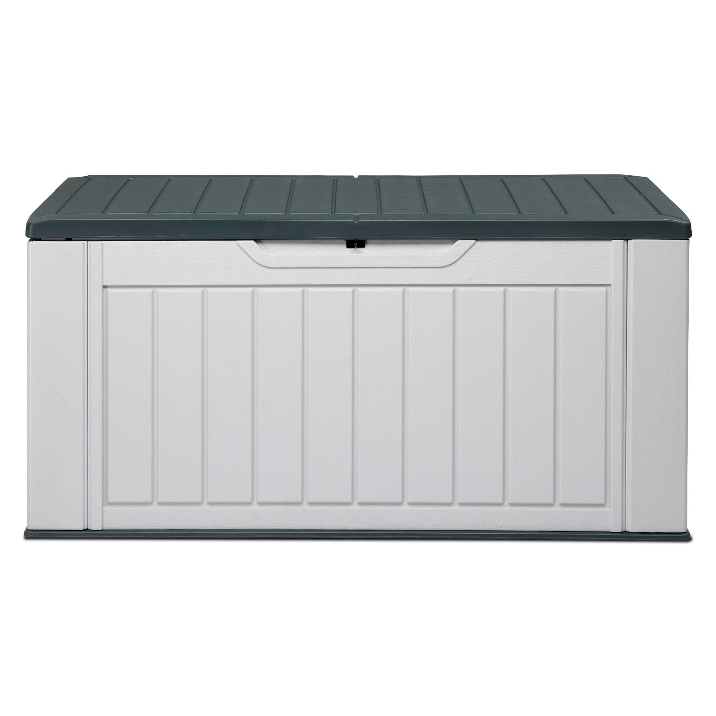 158 Gallon Outdoor Storage Deck Box Waterproof, Large Resin Patio Pool Toy Storage Box, Garden Backyard Outdoor Storage Bin for Patio Cushions, Gardening Tools, Gray