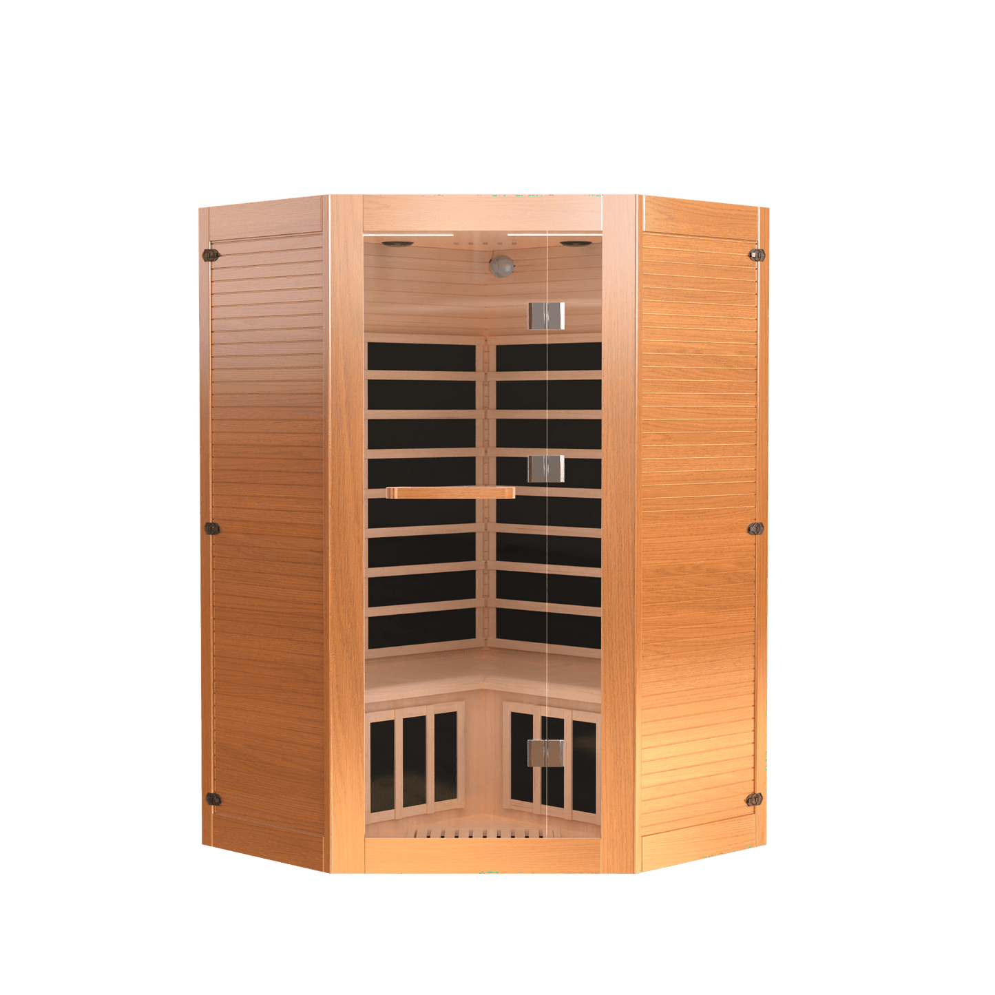 Enyopro 2-3 Person Infrared Sauna with 7-Color LED Light, Bluetooth Speakers, Foot Heating, Home Spa Sauna for Detox and Relaxation
