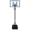 10ft Outdoor Basketball Hoop, Sesslife Portable Basketball Hoops and Goal for Adults Teens, 4.7 ft-10ft Adjustable Basketball Court with 43 Inch Backboard and Wheels, Removeable Basketball System