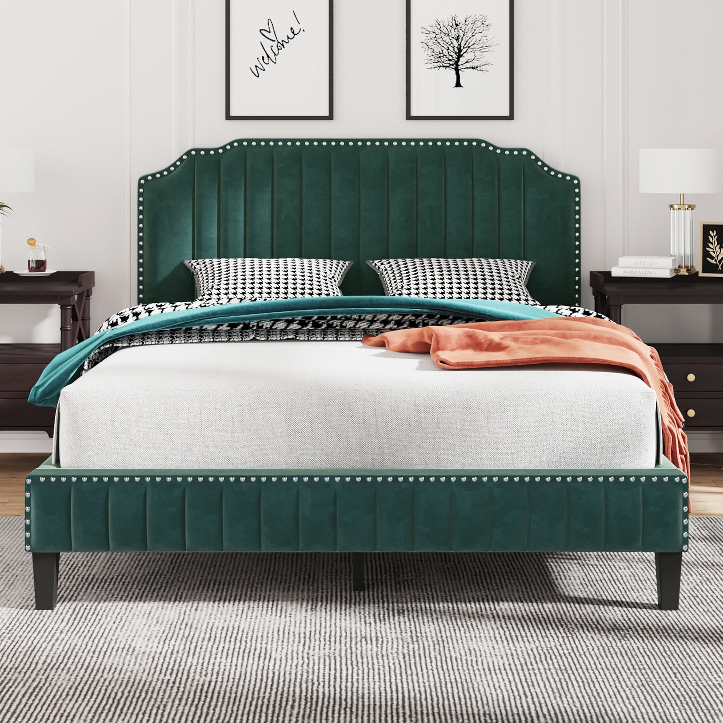 SESSLIFE Upholstered Platform Bed, LJC