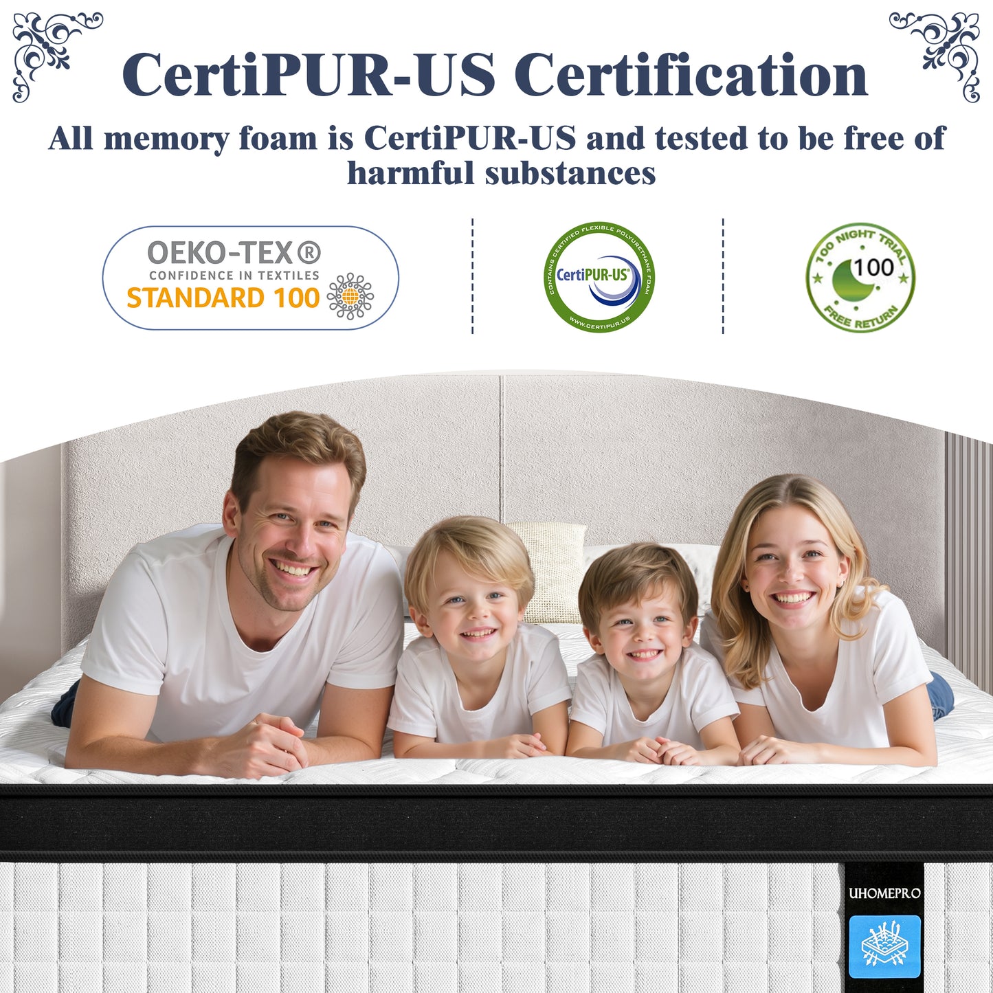 10 inch Twin Mattress, Sesslife Memory Foam Mattress in a Box, Cooling Gel Hybrid Mattress with Knitted Fabric, Twin Size Individual Pocket Spring Mattress, Medium Firm, CertiPUR-US, White/Black