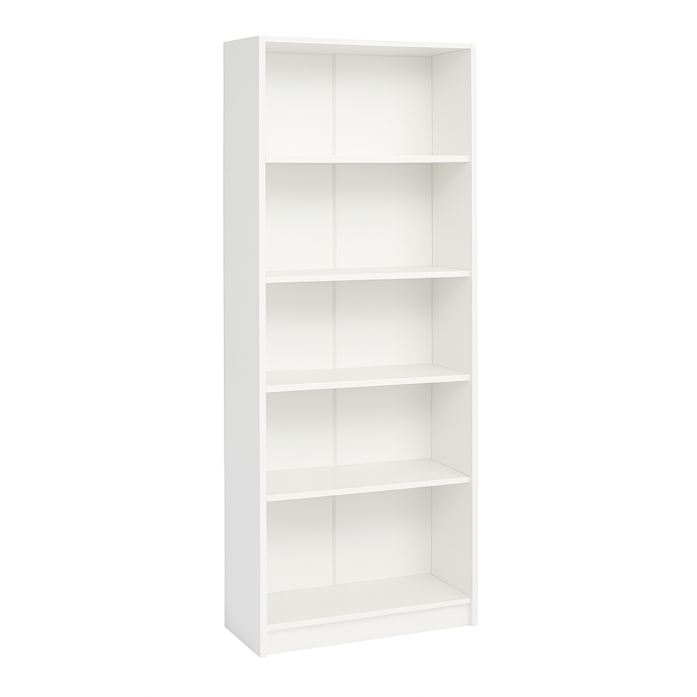 SESSLIFE 5 Tier Bookshelf Storage Cabinet, Tall Open Shelves with Anti Tip Safety Design, for Living Room, Home Office, Bedroom or Hallway, White