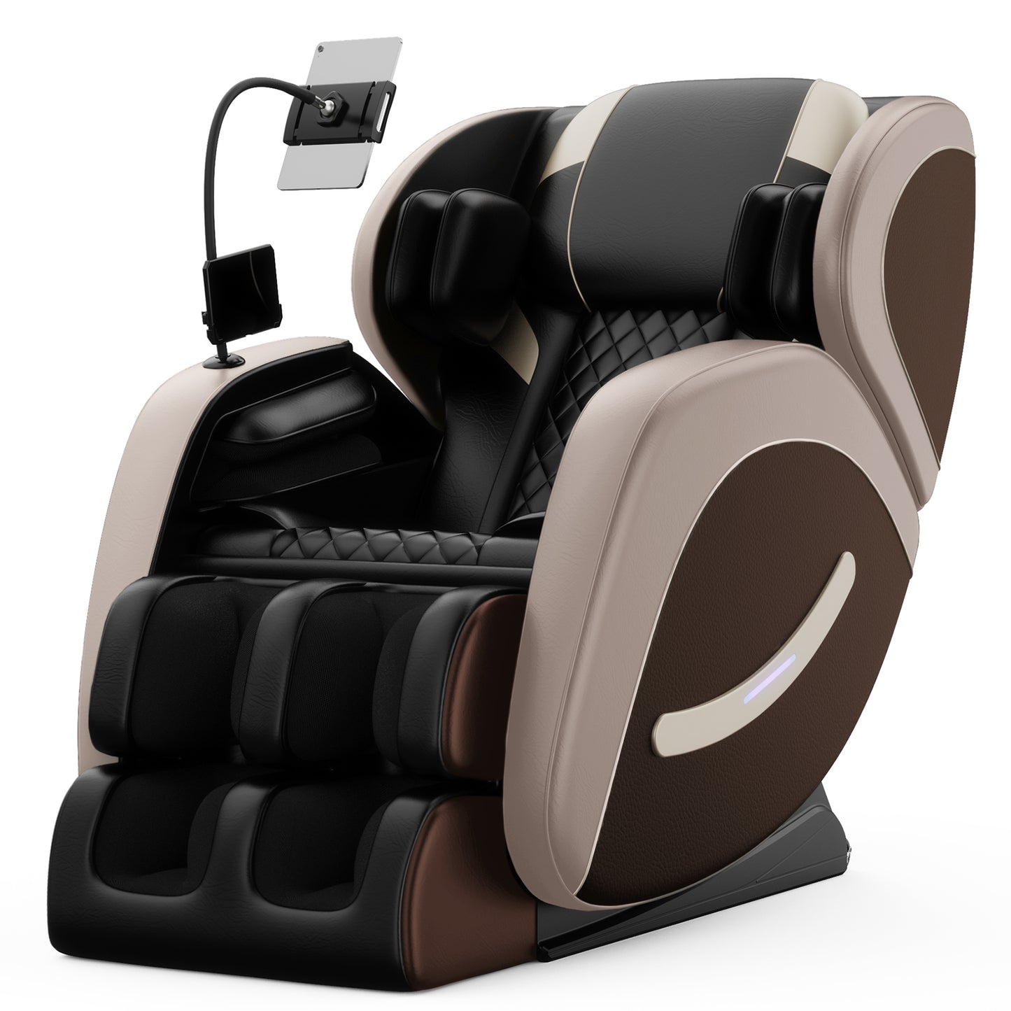 Full Body Massage Chair Recliner with Zero Gravity, Sesslife Leather Massage Chair with Air Pressure, 8 Massage Fix Rollers, Heating, Airbag, Bluetooth, Retractable footrest for Relaxion, Black