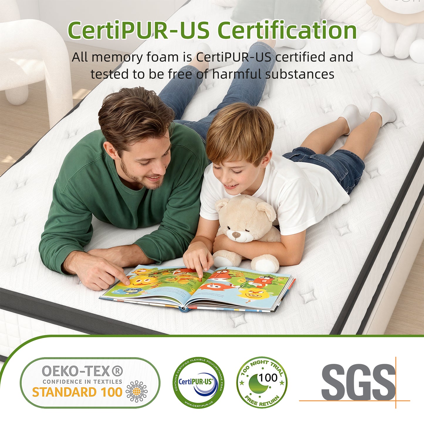 12 Inch Hybrid Twin Mattress, SESSLIFE Medium Firm Pocket Spring and Memory Foam Mattress in a Box, Breathable Knitted Cover, Motion Isolation, ertiPUR-US Certified