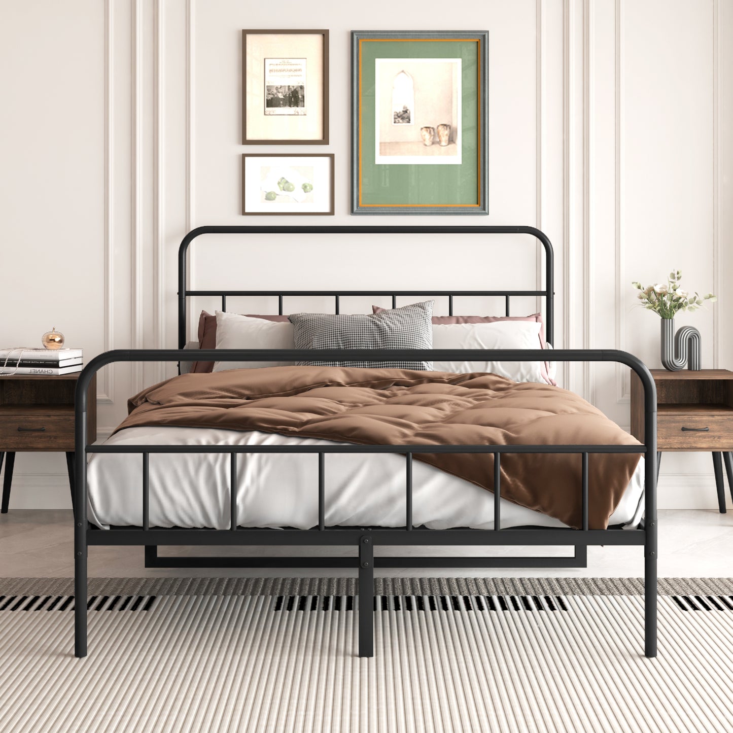 PORKISS Full Size Bed Frame, LJC