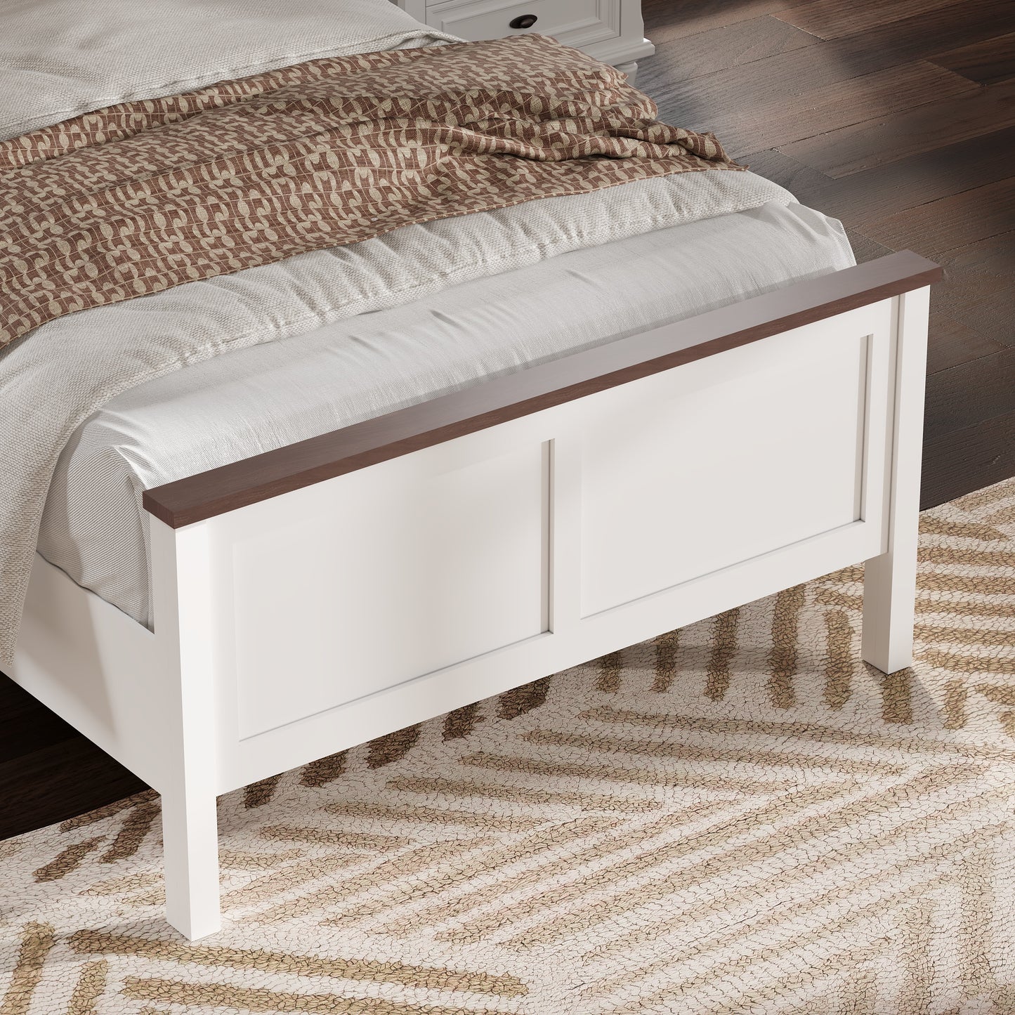 Upholstered Platform Bed Frame with Tufted Headboard, Modern Queen Size Bed Frame with Solid Wood Legs, Mid-Century Platform Bed for Adults Kids, No Box Spring Needed, Grey