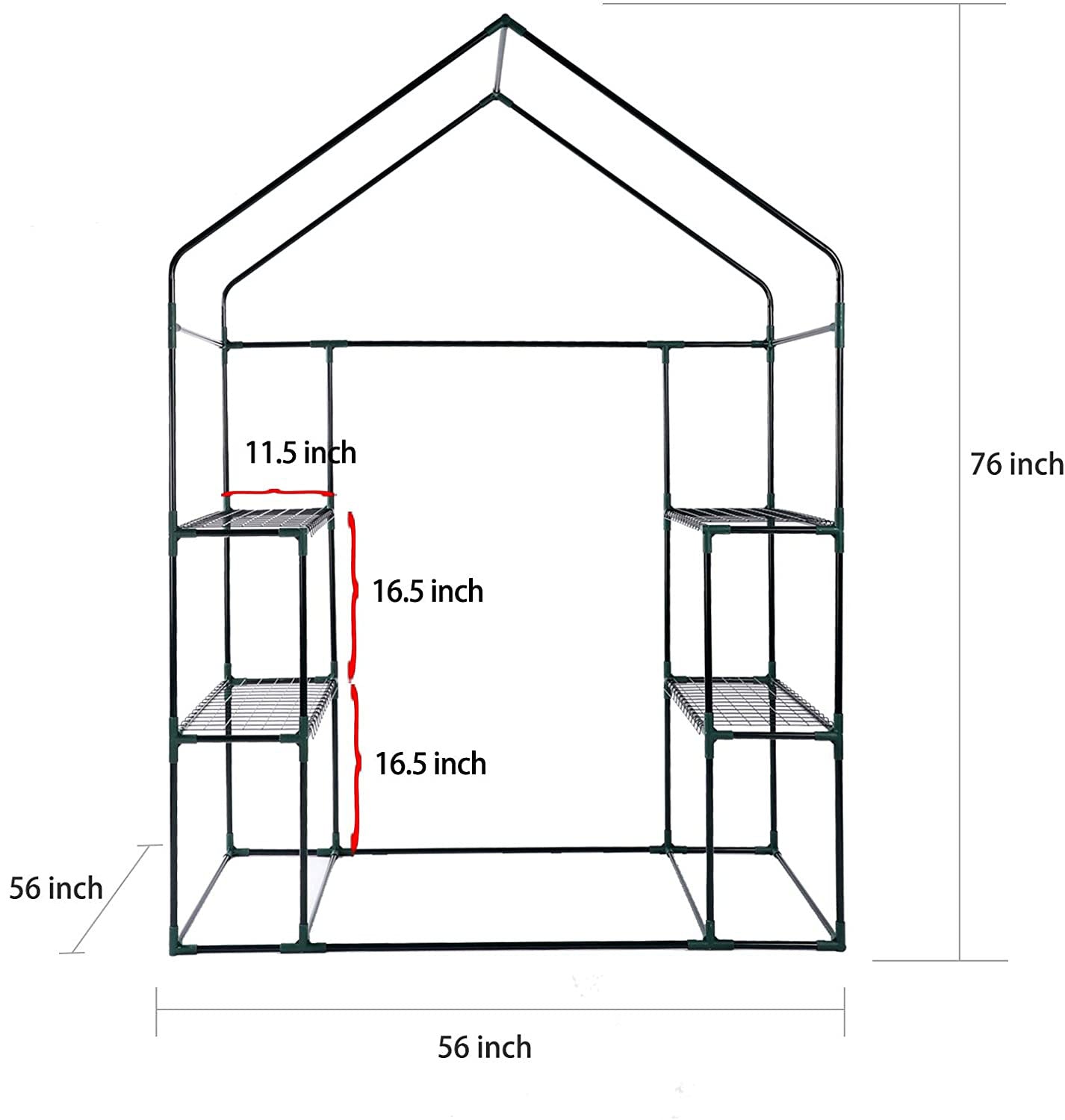 Mini Greenhouse, Portable Green House with 4 Tiers and PE Cover, Greenhouse for Outdoors Indoor