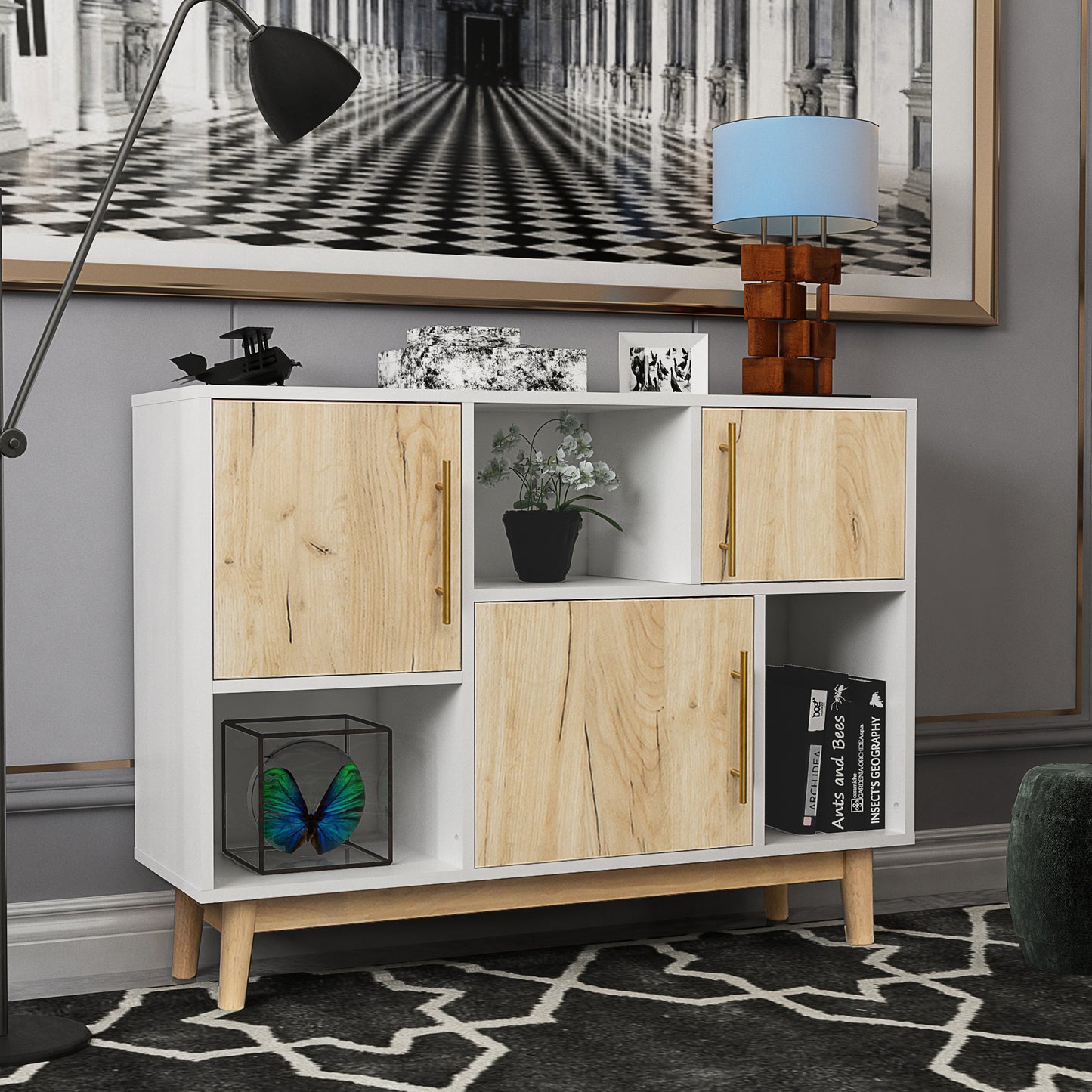 Sesslife 10 Drawers Fabric Dresser, Clothes Cabinet Storage Organizers, Fabric Dresser for Kids and Adults, Chest of Drawers with Steel Frame and Wooden Top for Bedroom, Living Room, Hallway