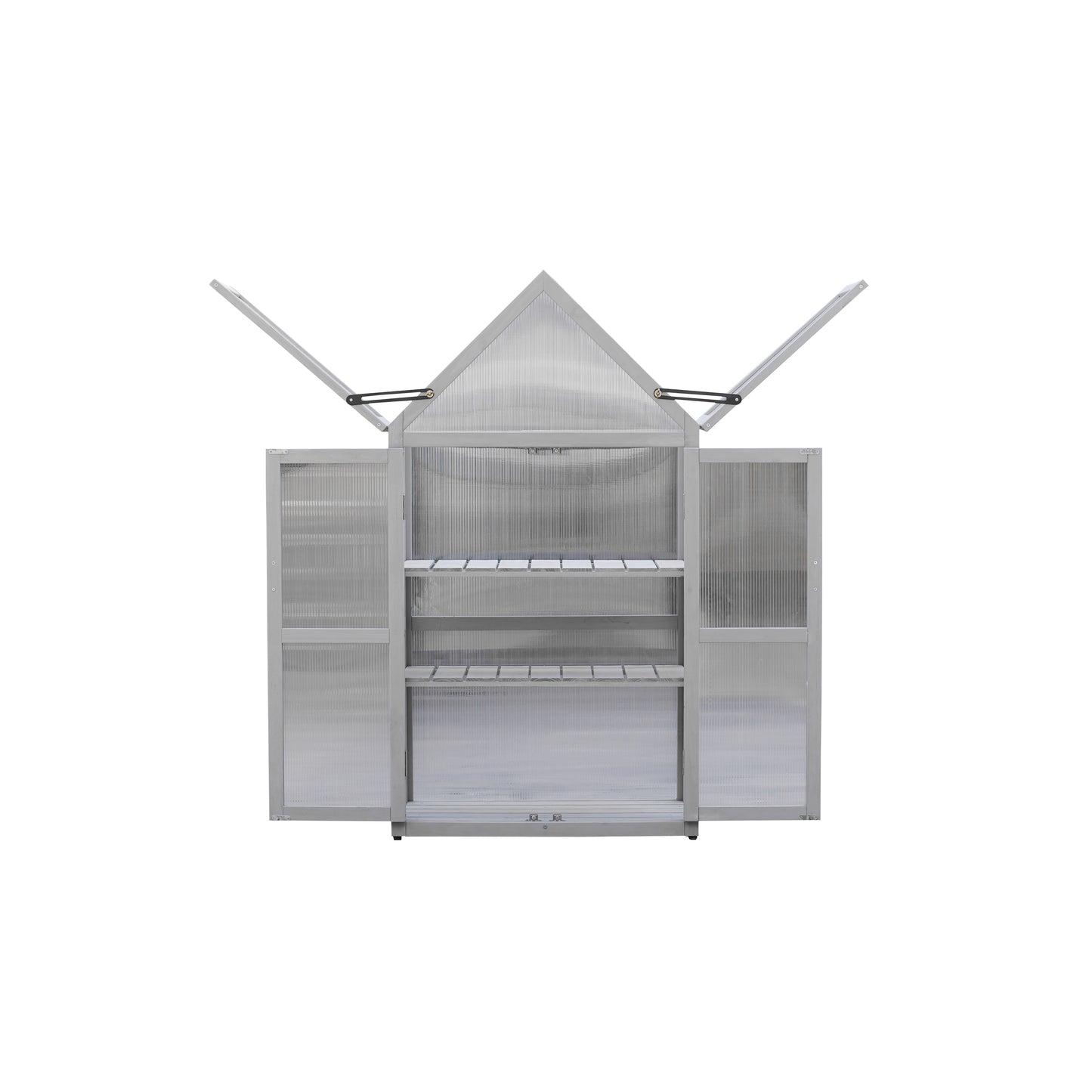 Greenhouses for Outdoors Indoor, 4 Tiers Greenhouse with Adjustable Shelves, White Garden Plant Greenhouse Gent, 27.55" W x 16.14" D x 52.36" H