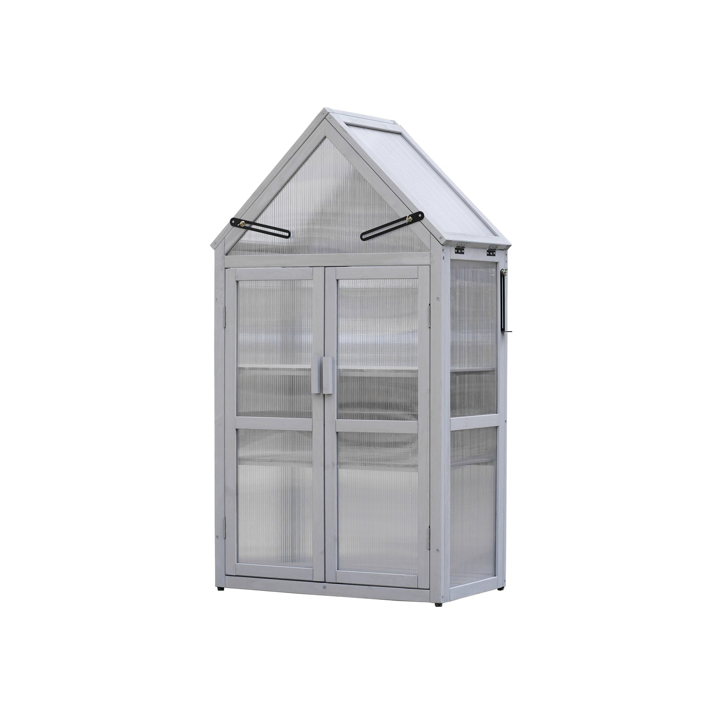 Greenhouses for Outdoors Indoor, 4 Tiers Greenhouse with Adjustable Shelves, White Garden Plant Greenhouse Gent, 27.55" W x 16.14" D x 52.36" H