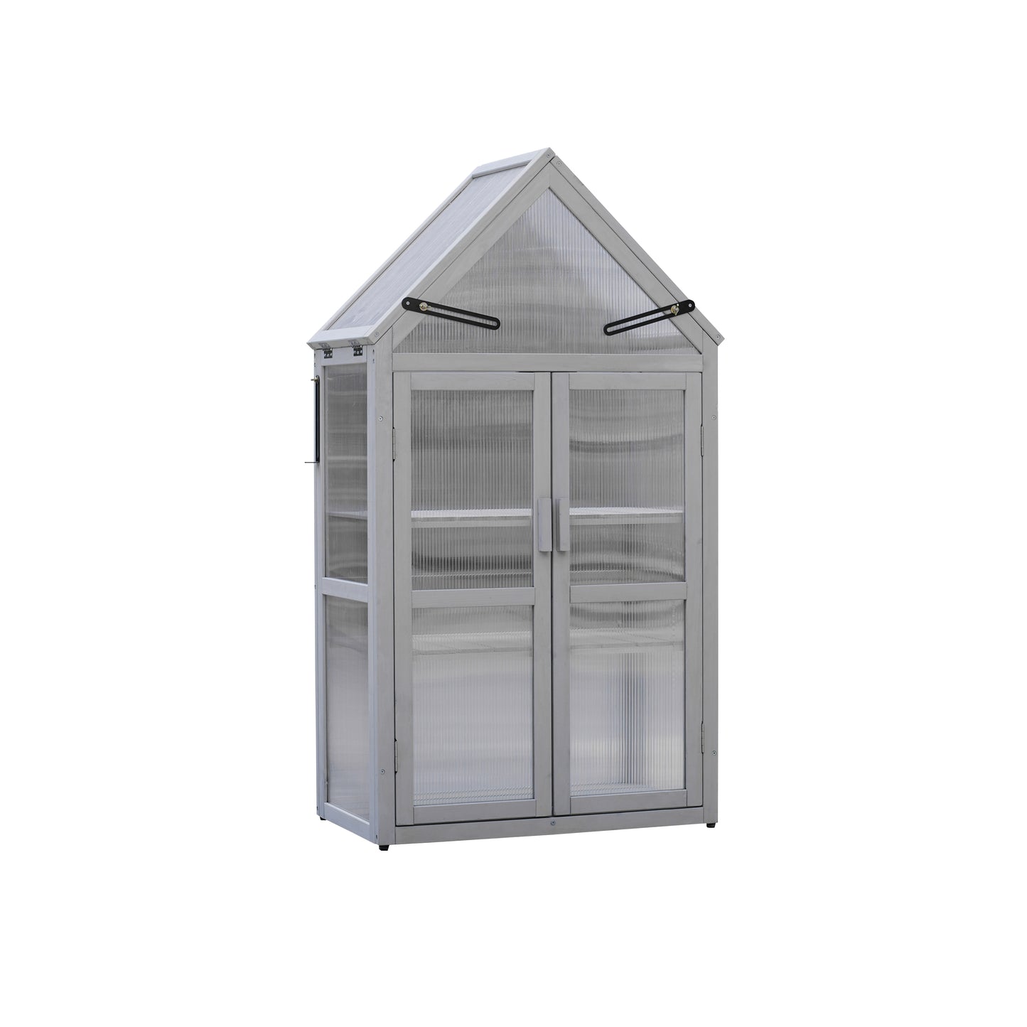 Greenhouses for Outdoors Indoor, 4 Tiers Greenhouse with Adjustable Shelves, White Garden Plant Greenhouse Gent, 27.55" W x 16.14" D x 52.36" H