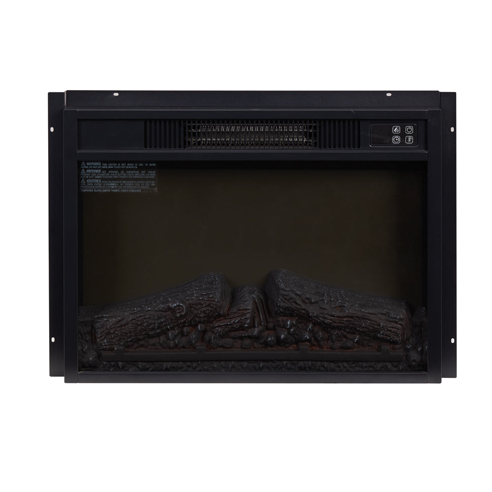 SESSLIFE 23" Electric Fireplace Insert Realistic 3D Flame, 1400W/4777BTU Energy Efficient Heater with Crystal Ember Bed, Remote Operated, Ultra Slim, for Modern Home Decor