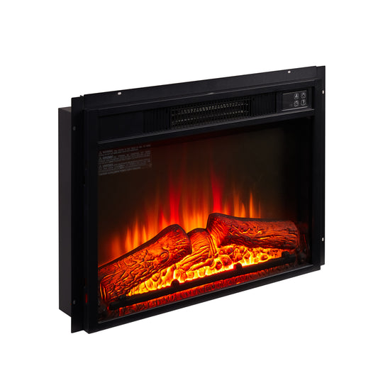 SESSLIFE 23" Electric Fireplace Insert Realistic 3D Flame, 1400W/4777BTU Energy Efficient Heater with Crystal Ember Bed, Remote Operated, Ultra Slim, for Modern Home Decor