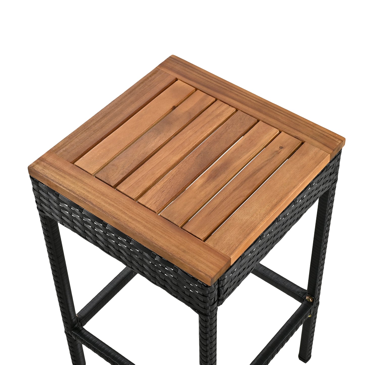 Sesslife 5 Piece Patio Bar Table and Stools, All Weather Wicker Outdoor Furniture Dining Set with 4 Stools, Patio Seating Sets for Backyards, Porches, Lawn