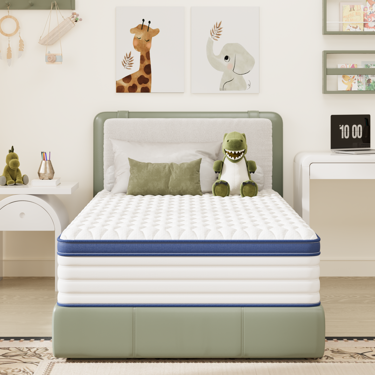 SESSLIFE Full Size Hybrid Mattress, 12 Inch Medium Firm Gel Memory Foam & Pocket Spring Mattress, Pressure Relief, Motion Isolation, CertiPUR-US Certified, White