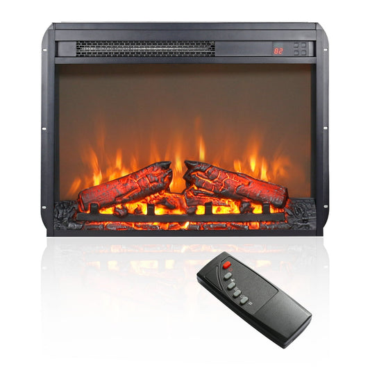 23" Fireplace Heaters for Inside, 3D Electric Fireplace Insert, 1400W Remote Control Fireplace Heater, Adjustable Flame and Low Noise, CSA Certification