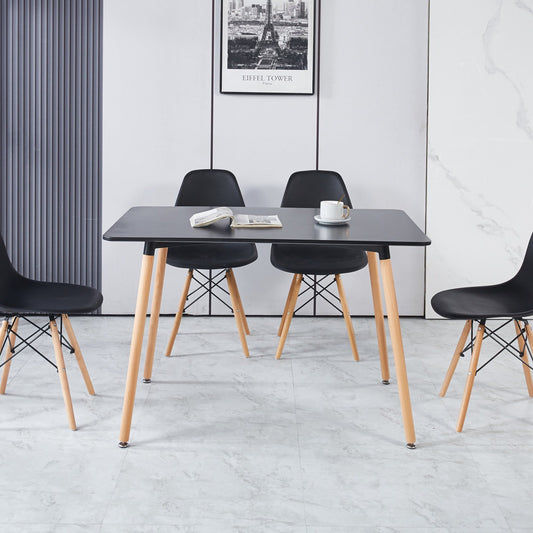 Dining Table for 4 People, Wood Kitchen Dining Table, Modern Dining Room Tables for Kitchen Living Room