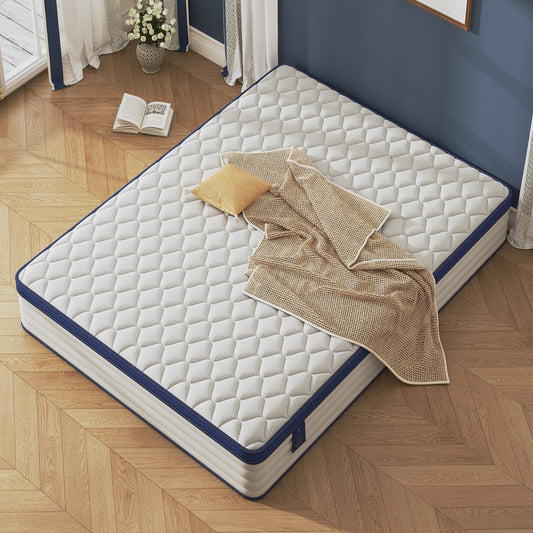 12 inch Queen Mattress, Gel Memory Foam Hybrid Mattress in a Box, Individual Pocket Spring Mattress, Medium Firm, CertiPUR-US Certified, Sleep Support & Pressure Relief, White