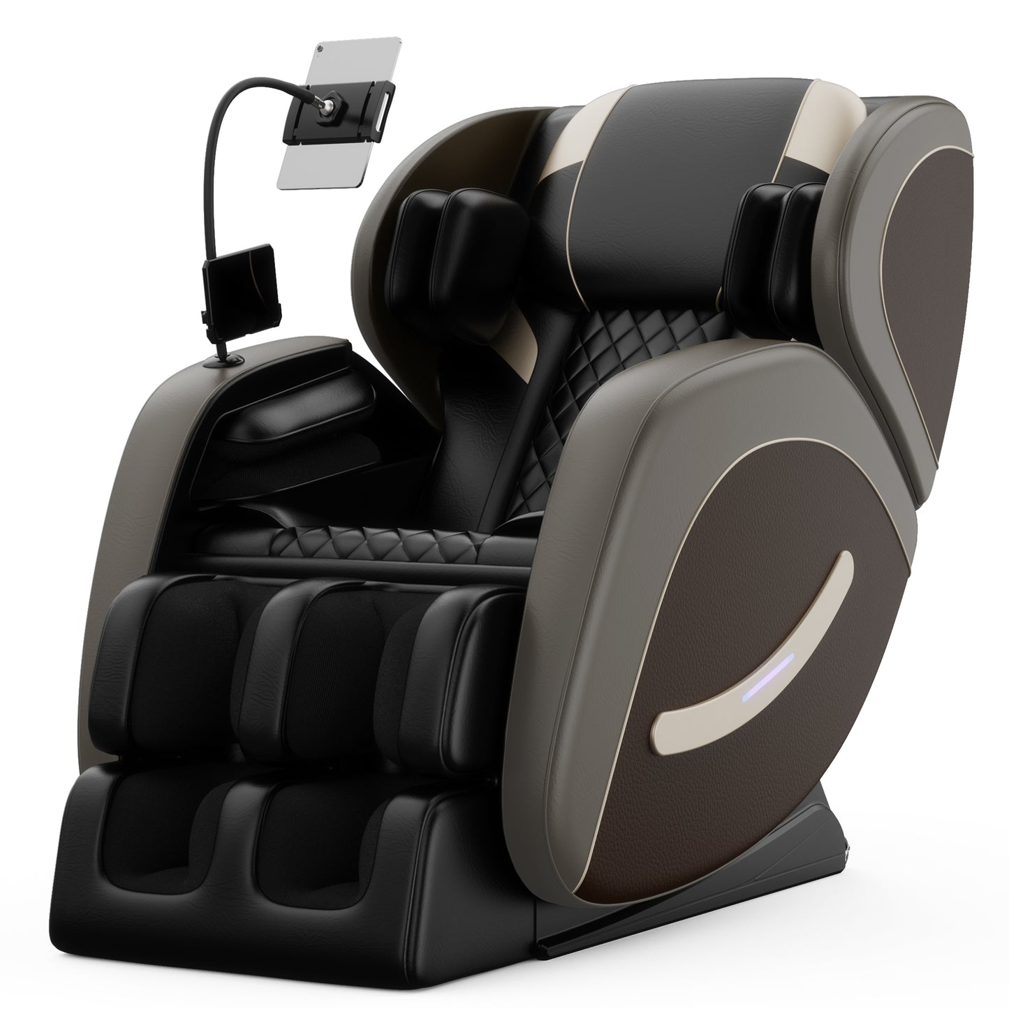 Full Body Massage Chair, SESSLIFE Zero Gravity Shiatsu Recliner Electric Massage Chair with Air Pressure, Heating, Airbag, Bluetooth, Foot Rollers, Portable Stand for Relaxation, Grey
