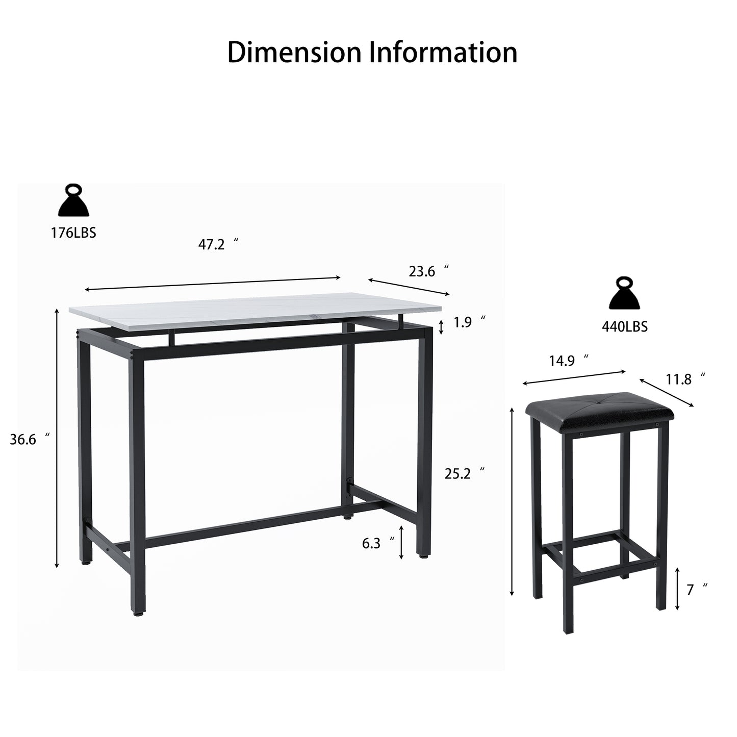 Counter High Dining Table Set for 4, Modern High Top Kitchen Table Set, Breakfast Nook Corner Dining Set, Bistro Table Set for Bar Pub Bistro Kitchen Restaurant