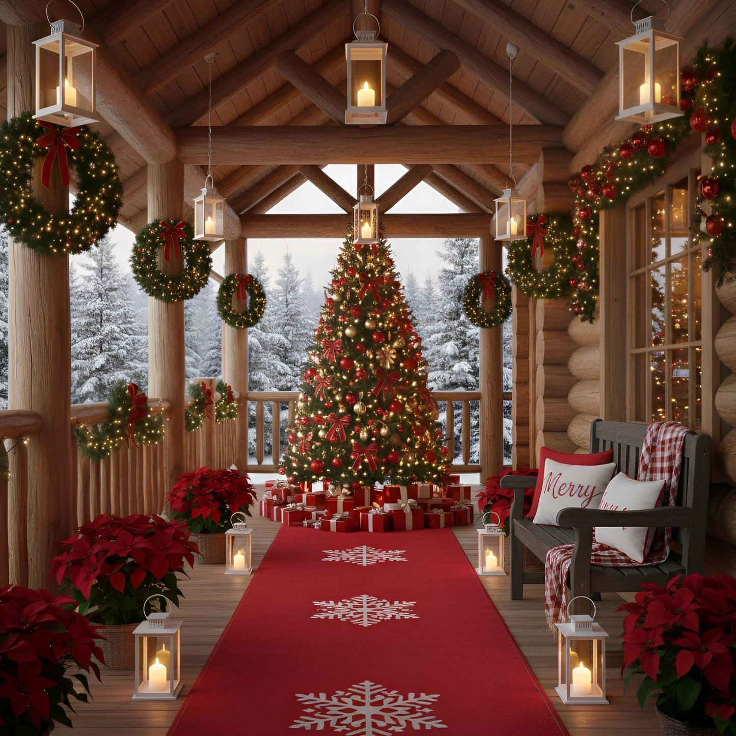 48inch Pre-Lit Christmas Wreath, SESSLIFE Large Outdoor Christmas Wreath with LED Lights, Large Bow and Remote Control, Full Outdoor Wreath for Front Door, Gate, Green