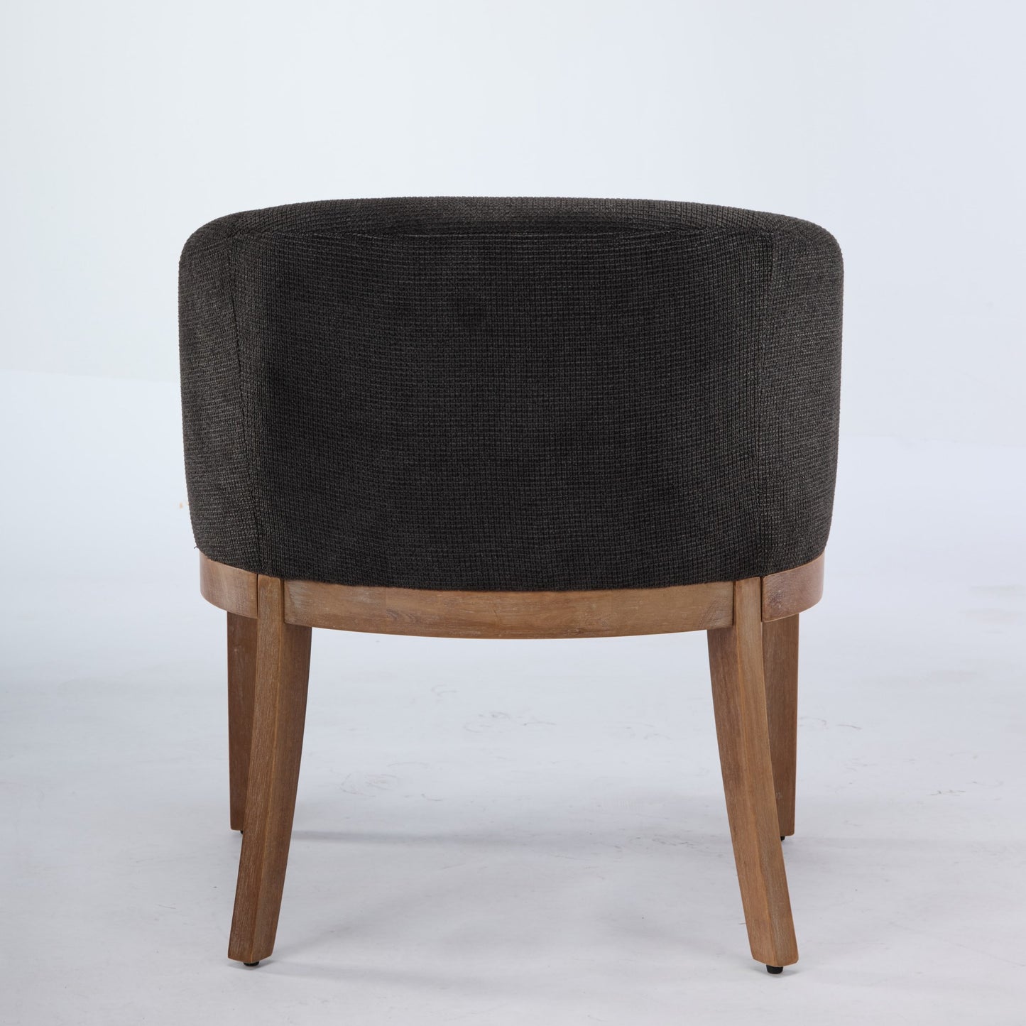 Sesslife Upholstered Dining Chairs Set of 4, Modern Linen Barrel Dining Room Chairs with Arms, Wood Legs, Mid Century 19” W Accent Chair, Kitchen Chairs for Dining Room, Living Room, Bedroom