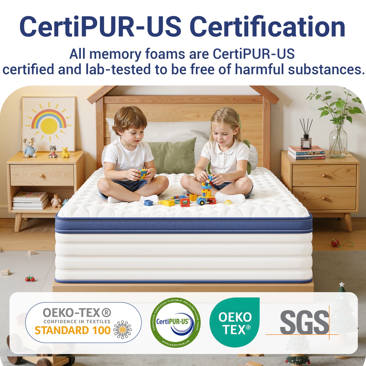 SESSLIFE Full Size Hybrid Mattress, 12 Inch Medium Firm Gel Memory Foam & Pocket Spring Mattress, Pressure Relief, Motion Isolation, CertiPUR-US Certified, White