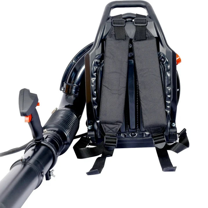 SESSLIFE Gas Leaf Blower, 63.3CC 2 Stroke Backpack Blower with Extension Tube, Adjustable Strap, Comfortable Handle, 750CFM Commercial Blower for Blowing Leaves/Snow Debris/Dust, Green