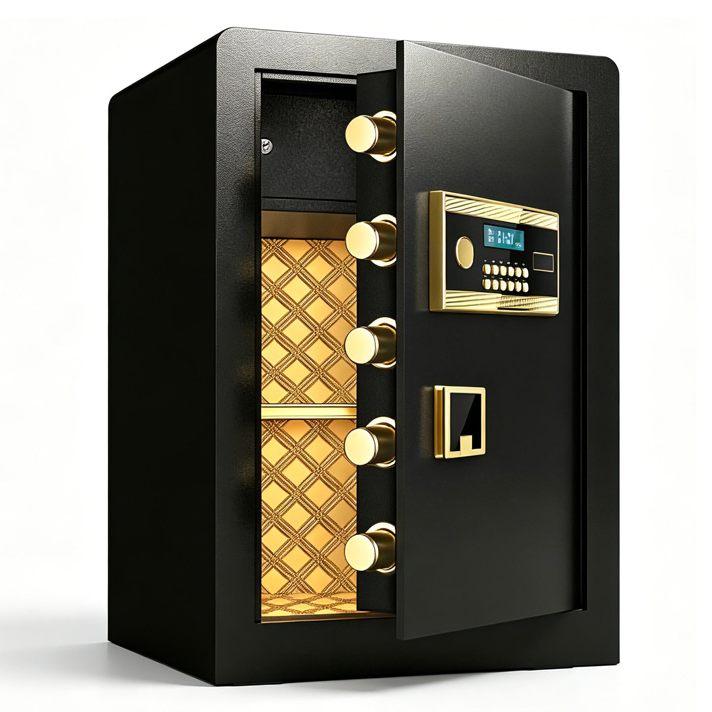 Sesslife Fire Resistant Home Safe with Multiple Encryption, 13.8" x 13.8" x 27.56", Black