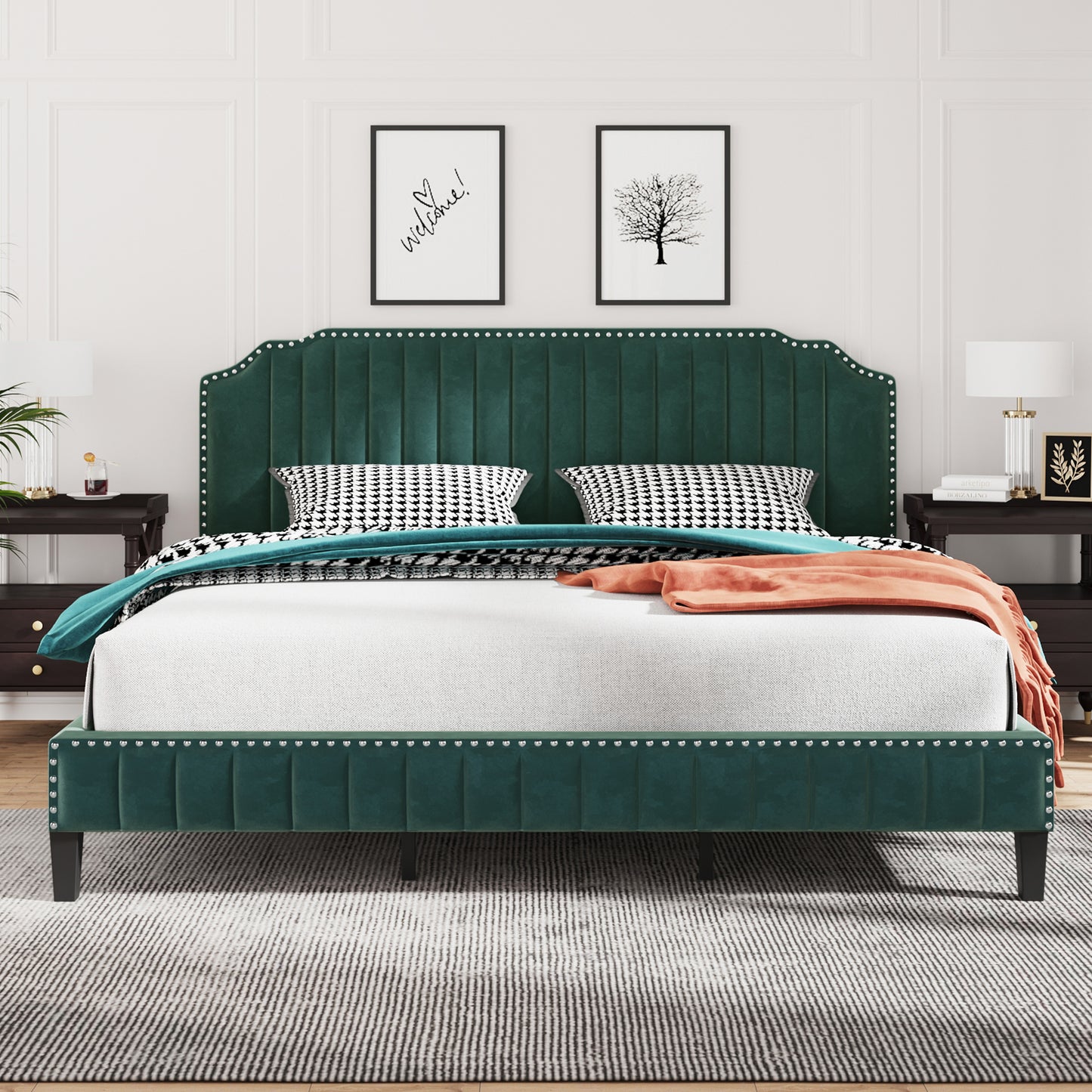 SESSLIFE Upholstered Platform Bed, LJC