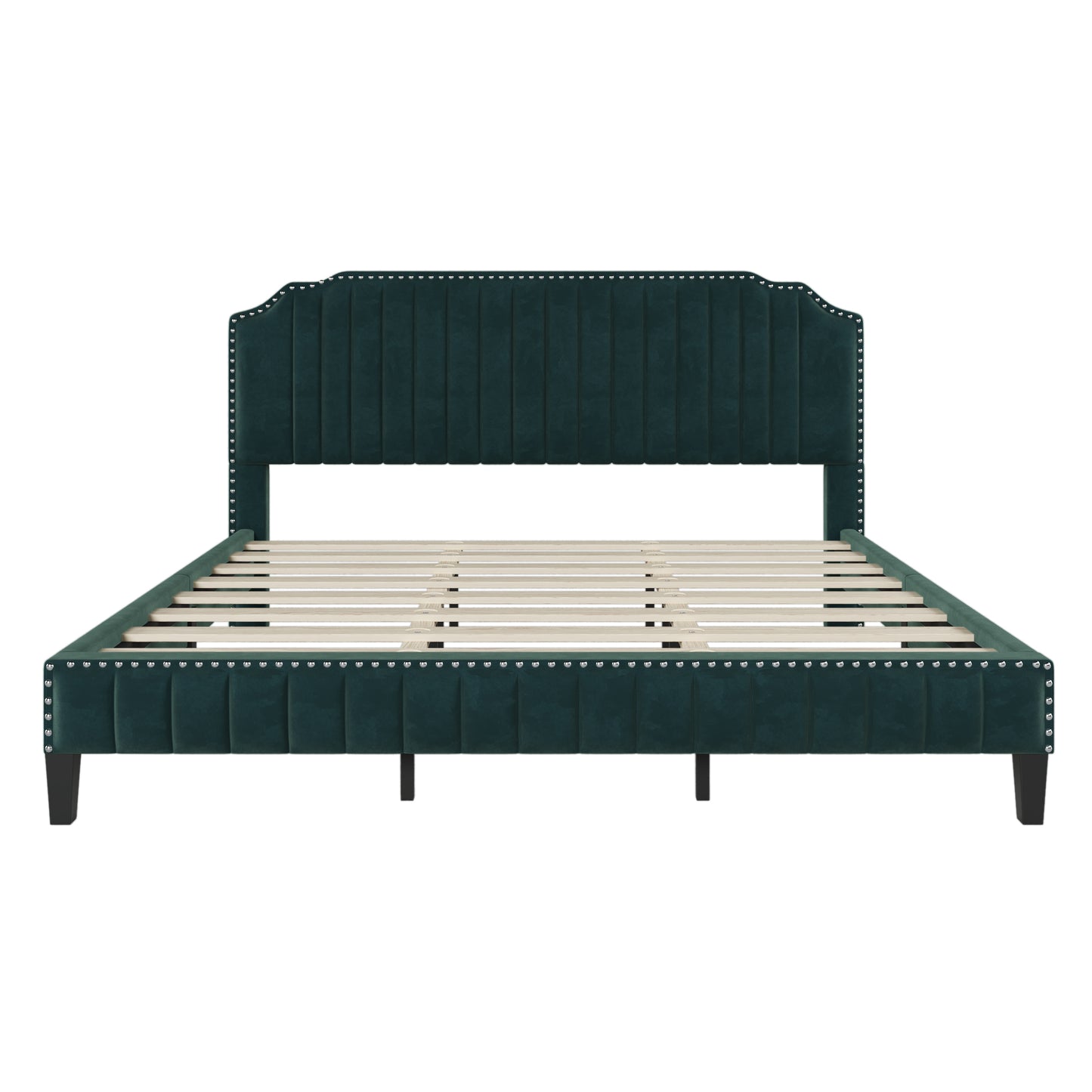 SESSLIFE Upholstered Linen Platform Bed Frame, LJC