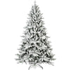 7.5ft Flocked Christmas Tree, Artificial Christmas Tree with 1500 Branch Tips, White Christmas Tree for Indoor Outdoor Home Holiday Decoration
