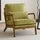 SESSLIFE Accent Chair, Armrest Upholstered Single Lounge Chair, Leisure Chair Reception Chair for Living Room, Bedroom, Reading Room, Gray