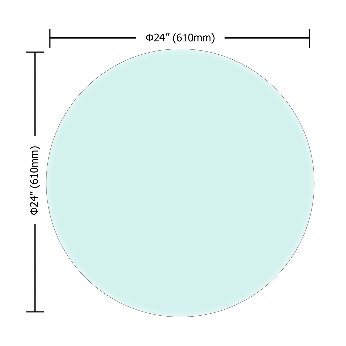 SESSLIFE 36 Inch Round Tempered Glass Table Top, 1/5" Thick Clear Safety Glass with Polished Edge for Dining Table, Patio, Coffee Table, Indoor Outdoor Use, Replacement Glass Top
