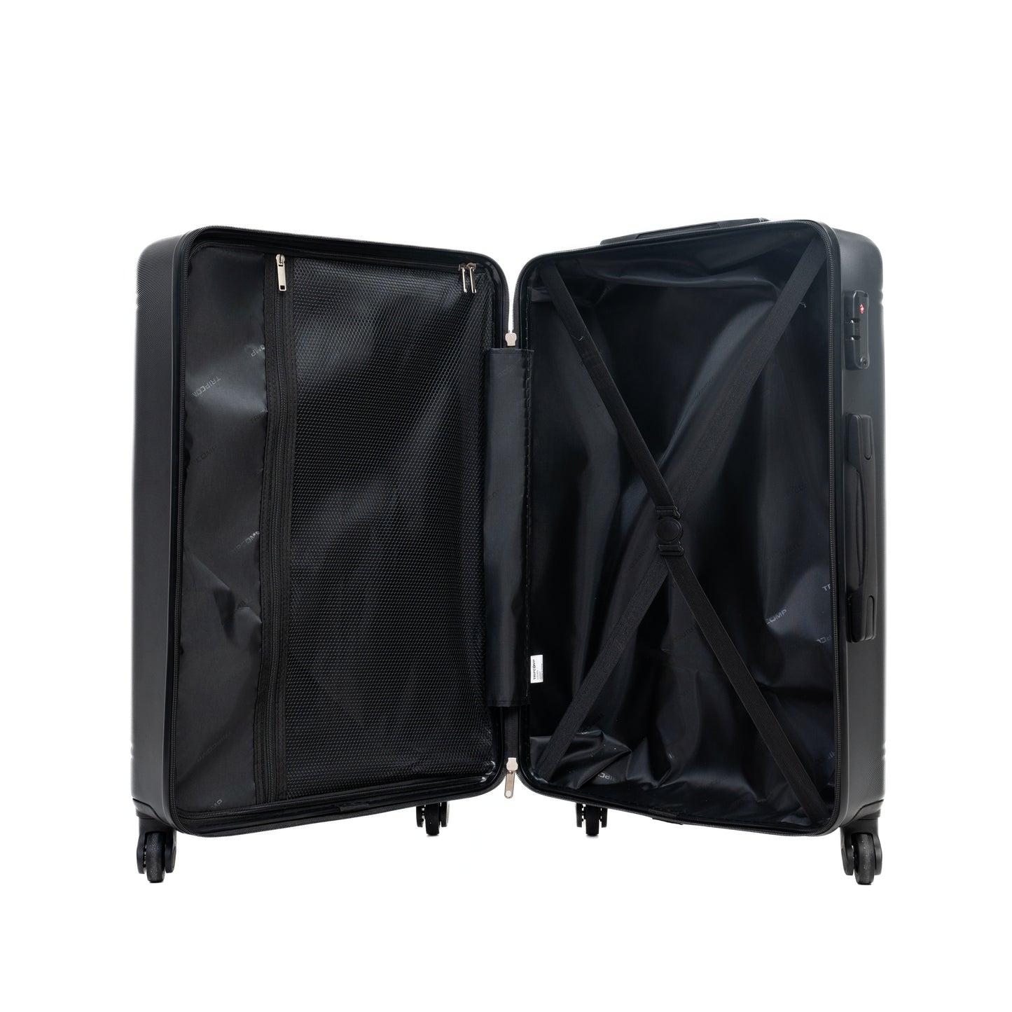SESSLIFE 9-Piece Hardside Luggage Set, Complete with 20” Carry-On, 24” and 28” Checked Suitcases featuring TSA Locks, Smooth-Spinning Wheels and a Lightweight Design, Black