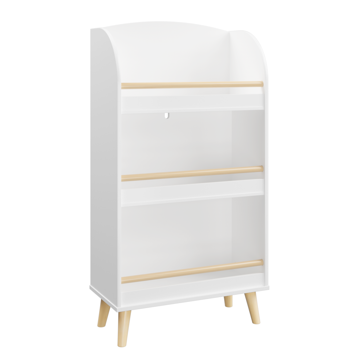 SESSLIFE 3-Tier Kids Bookshelf, Wood Kids Bookcase for Boys Girls, Modern Toy Storage Organizer for Bedroom, Playroom, Nursery, White