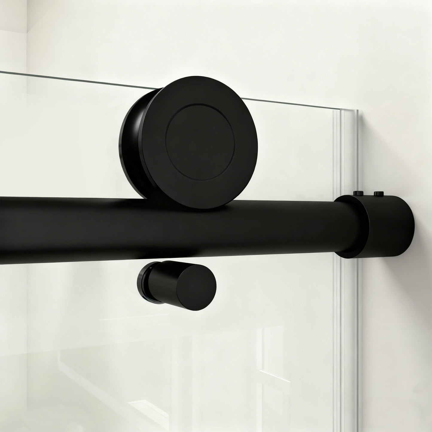 SESSLIFE 56–60"Wx76"H Frameless Sliding Shower Door, 1/4 Inch Adjustable Bathroom Doors with Tempered Glass, Anti-Leak Seal for Walk-in Shower, Black