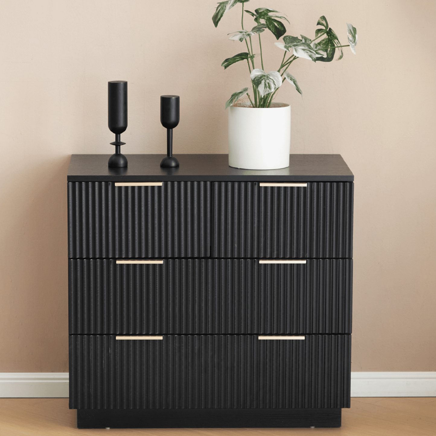 ENYOPRO 4 Drawers Dresser, Clothes Cabinet Storage Organizers, Chest of Drawers for Bedroom, Living Room, Hallway,White