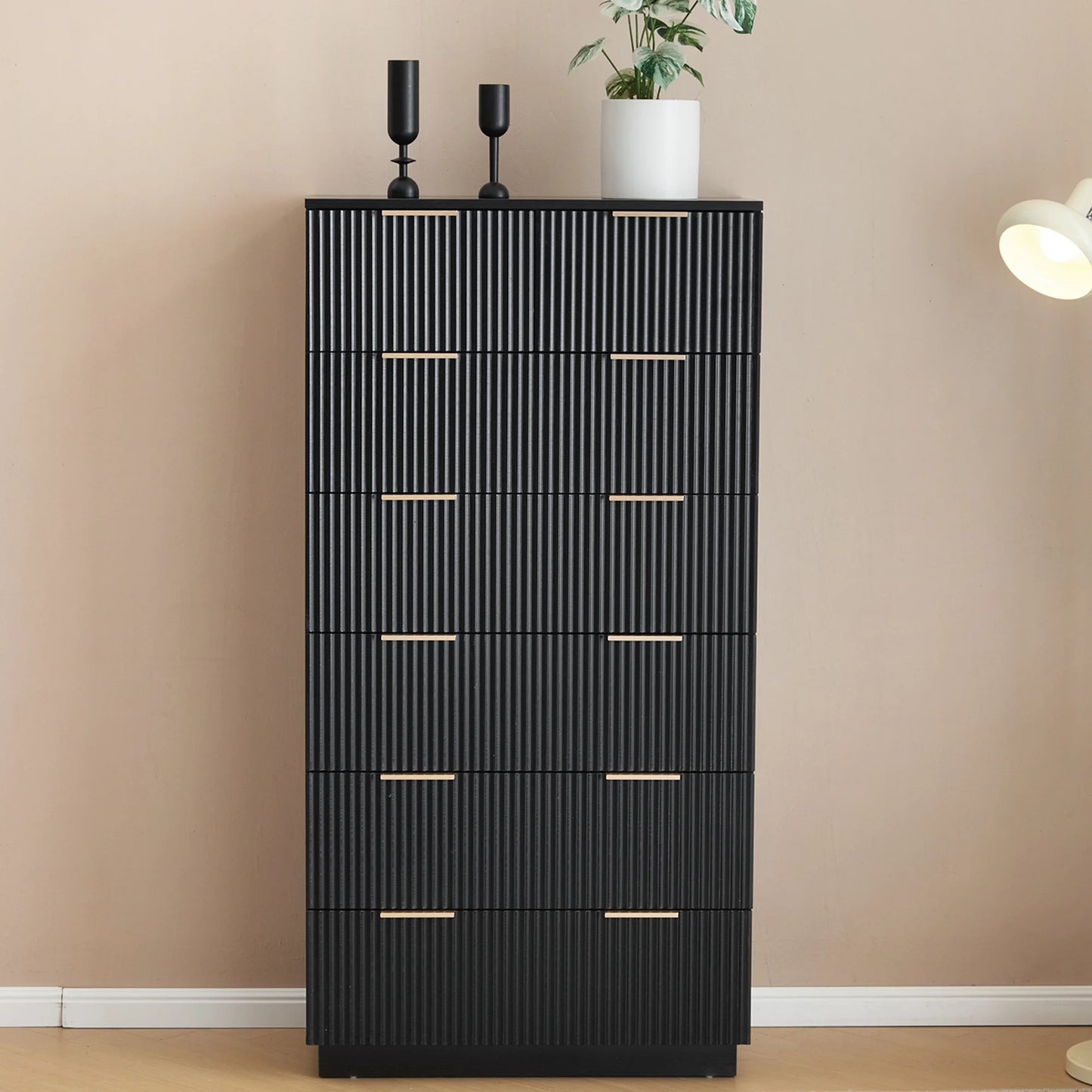 ENYOPRO 4 Drawers Dresser, Clothes Cabinet Storage Organizers, Chest of Drawers for Bedroom, Living Room, Hallway,White