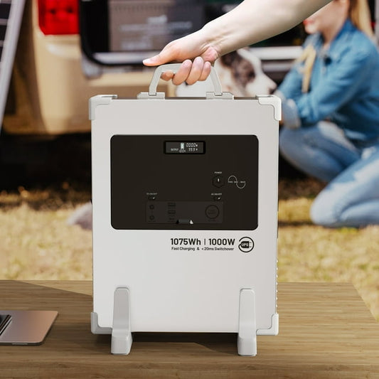 Enyopro Portable Power Station 1000W Pure Sine Wave, 1075Wh LiFePO4 Battery, Solar/Car/Wall Charging, 120V AC Output, Emergency Backup for Home, Camping & Outdoor