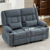 Sesslife Recliner Loveseat, Double Manual Recliner Chair with 2 Cup Holders and Side Pockets, Modern Loveseat Recliner Couch Reclining Loveseat for Living Room, 600lbs Weight Capacity, Blue