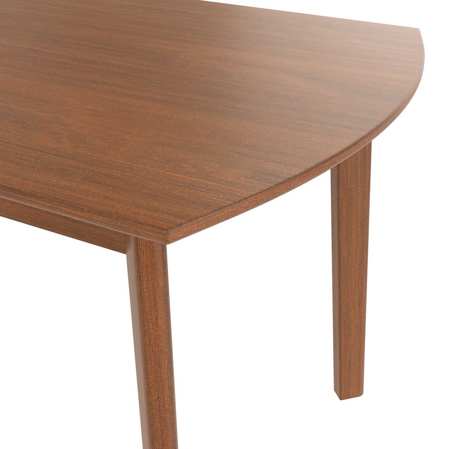 Mid Century Modern Dining Table, SESSLIFE 47 Inch Rectangular Solid Wood Table for 4, Safe Curved Edges, Space Saving Kitchen Table for Apartment Dinette