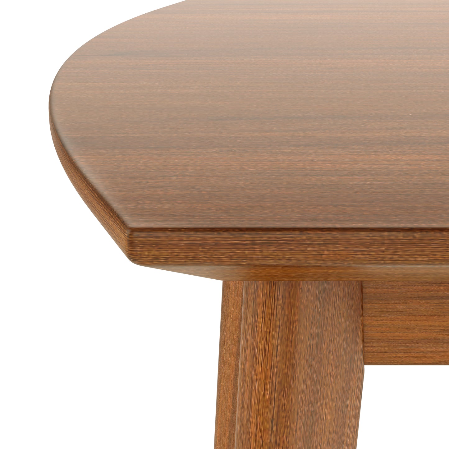 Mid Century Modern Dining Table, SESSLIFE 47 Inch Rectangular Solid Wood Table for 4, Safe Curved Edges, Space Saving Kitchen Table for Apartment Dinette