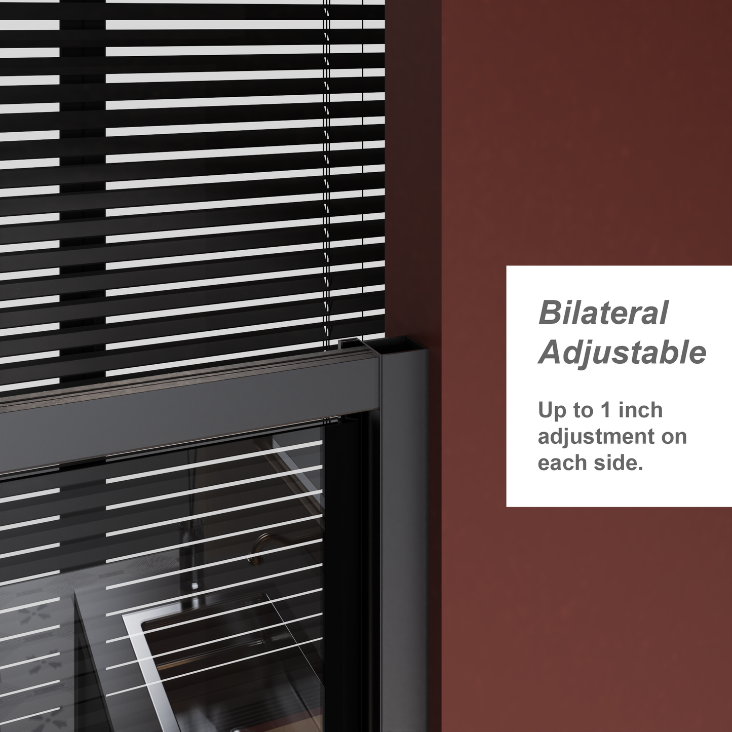 SESSLIFE 60x72" Modern Pivot Shower Door, 1/4" Thick Clear Tempered Glass with Bilateral Adjustment for Shower Use, Stainless Steel Handle and High-Strength Framework, Matt Black