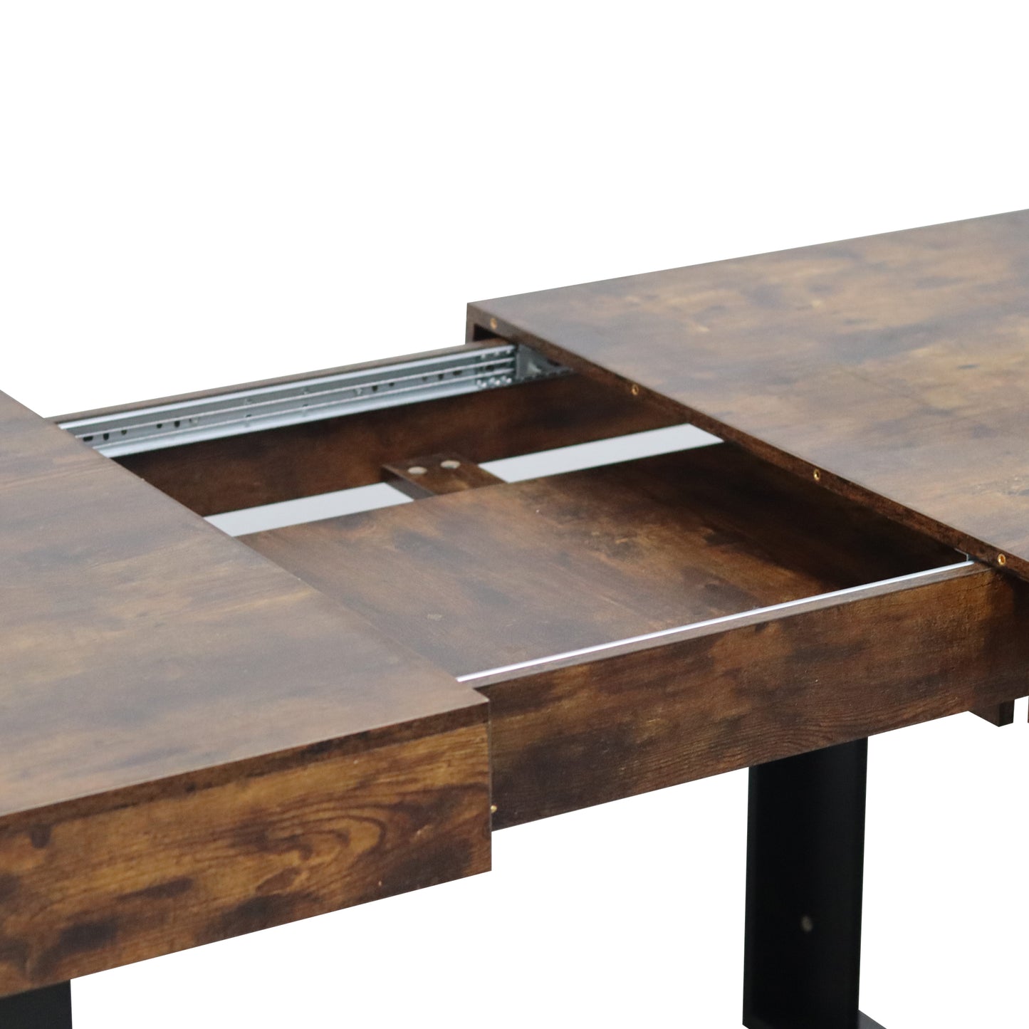 SESSLIFE Expandable Dining Table for 6 to 10 People, Modern Farmhouse Kitchen Table with Extensible Leaf, Rustic Dining Table with Strong Legs, 63 to 78.7 Inch, Deep Rustic Brown