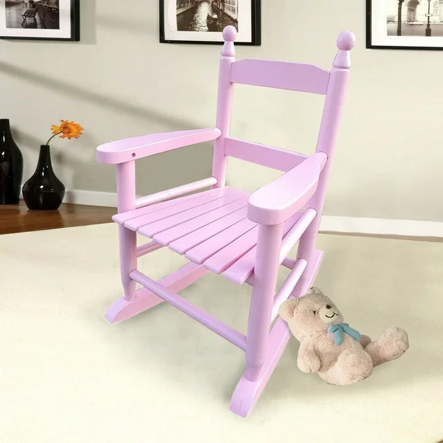 SESSLIFE Childs Rocking Chairs, Classic Hand-Made Wooden Rockers for Boys and Girls, Vintage Style Colonial Kid's Seats, Childrens Furniture Rocker