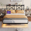 SESSLIFE Full Metal Bed Frame, Full Size Bed Frame w/ Headboard, Steel Slat Support, No Box Spring Needed, Easy Assembly,Black