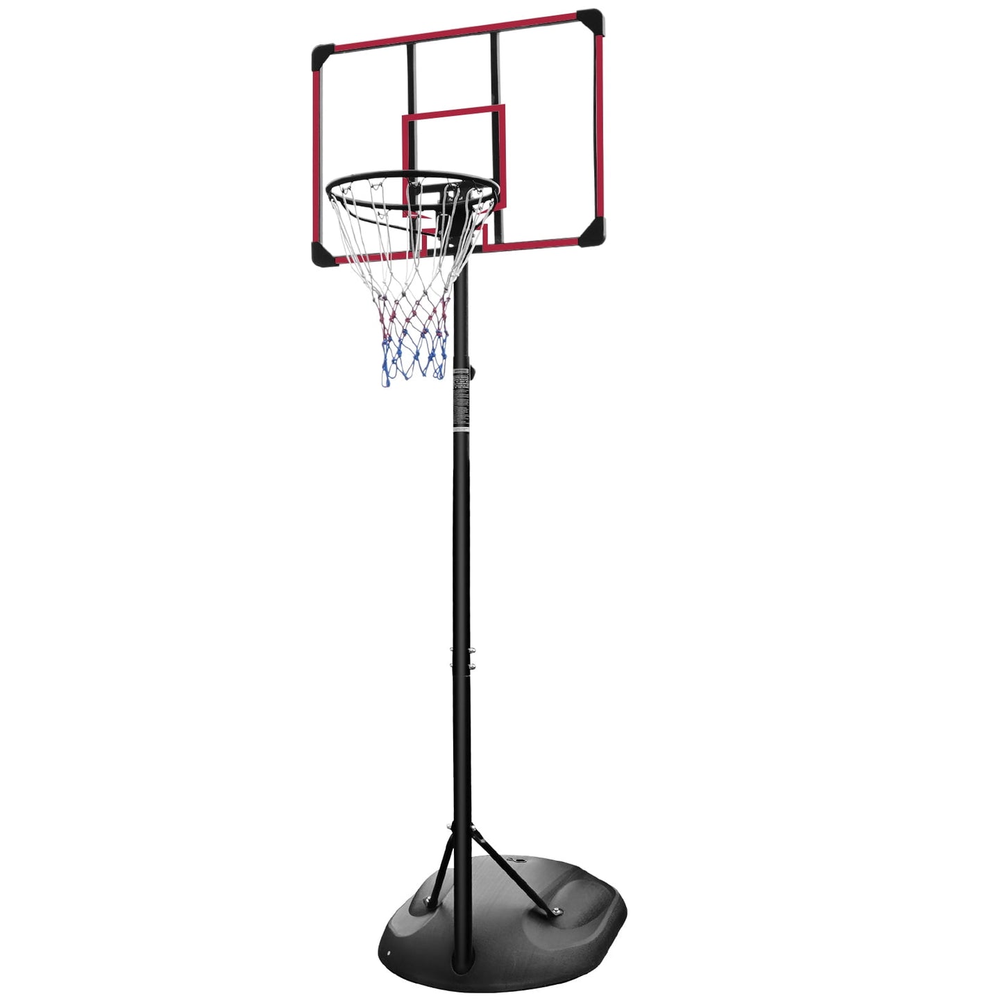 SESSLIFE Portable Basketball Hoop, 7.5ft -9.2ft Height Adjustable Basketball Goal, Outdoor Indoor Basketball Hoop Court with 32 Inch Backboard and Wheels for Youth Teenagers
