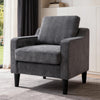 SESSLIFE Wider Seat Accent Chair, Comfy Arm Chair Mid Century Modern Sofa Chair for Small Spaces Bedroom, Home Office, Apartment(Gray)